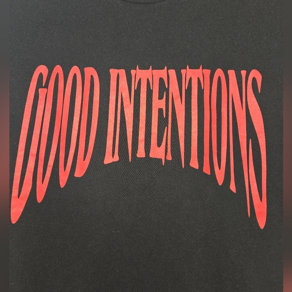 VLONE X NAV Men's L Good Intentions Black and Red Graphic T-Shirt - Picture 2 of 13